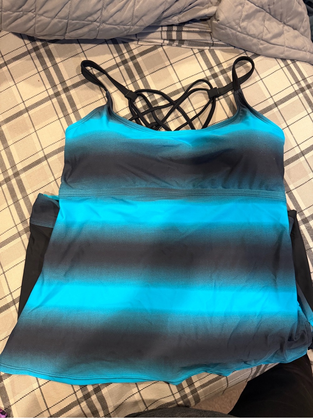 Strappy Ombre Blue  Tankini